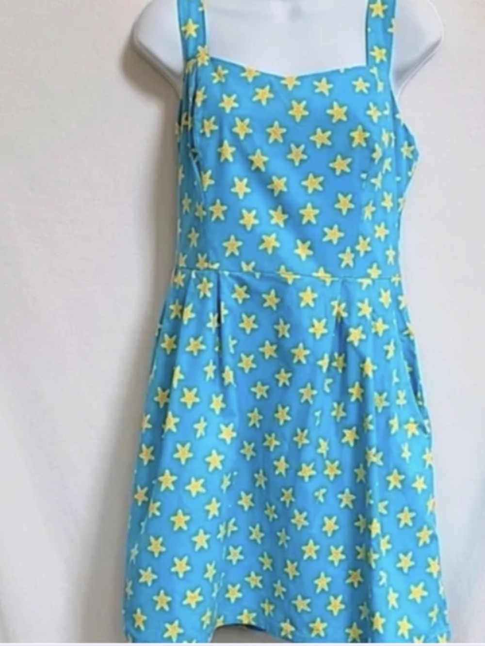 Birds of North America Polka Dot Starfish Sun Dress w/Pockets 8 RARE
